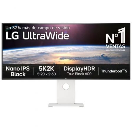 LG 40U990A-W Monitor UltraWide Curvo 40 Pulgadas 5K2K Nano IPS Blanco
